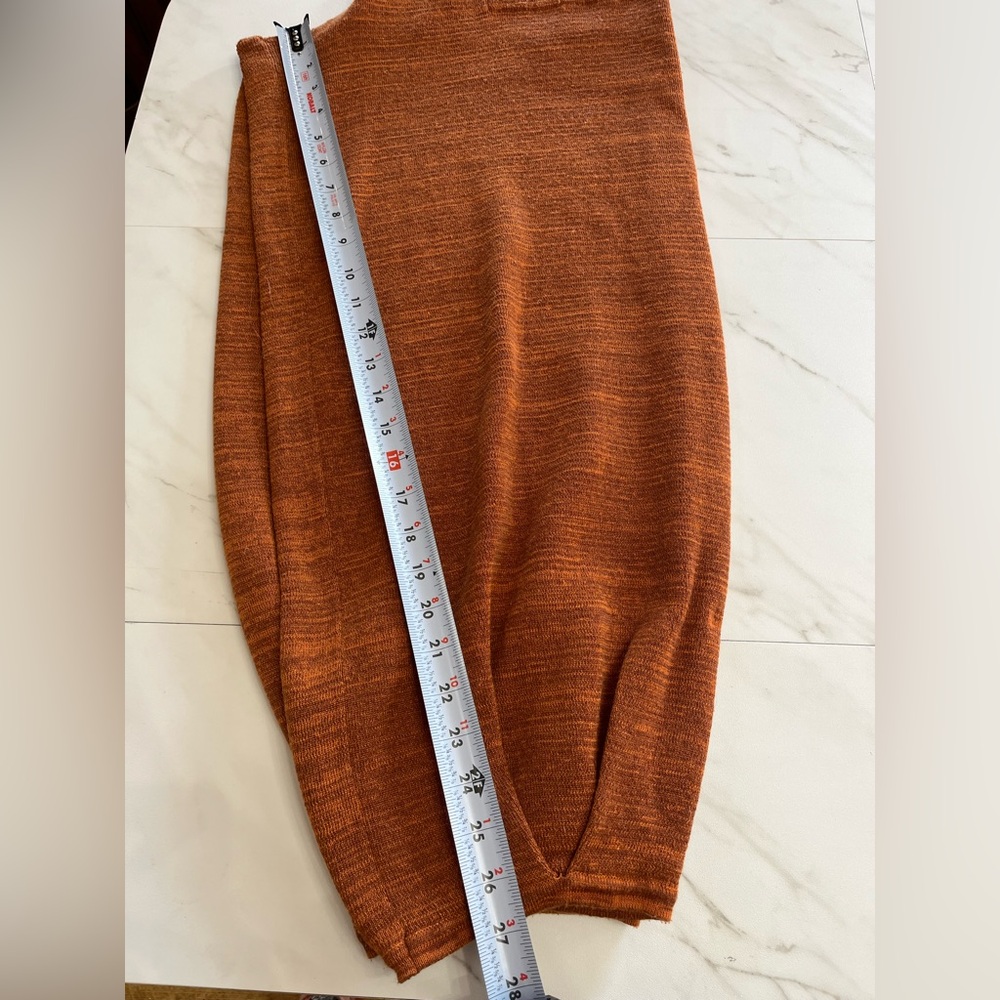 Free People Beach Orange Freya knit barrel leg Pant relaxed fit pant size large - Picture 8 of 10